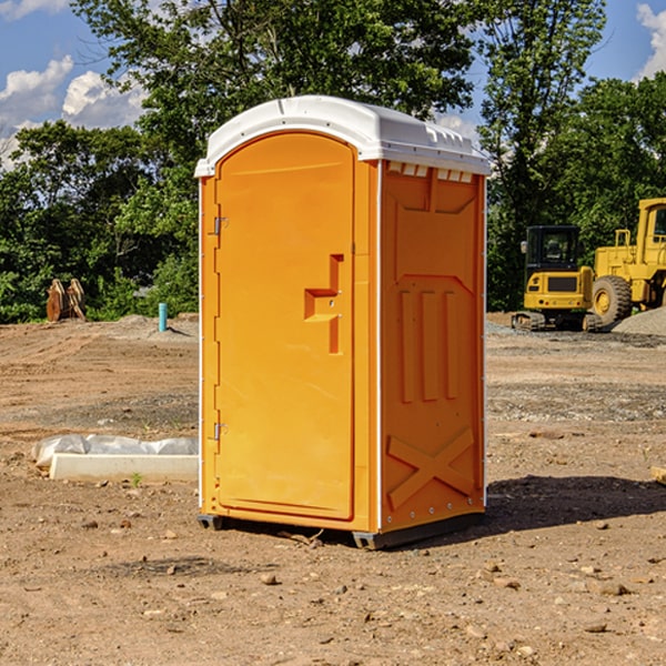 what is the expected delivery and pickup timeframe for the porta potties in Harbison Canyon